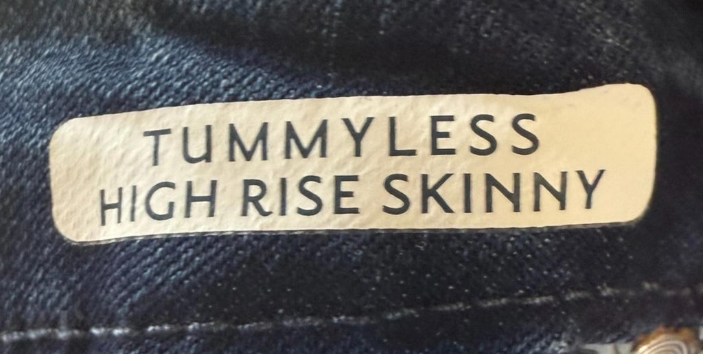 Seven 7 Tummyless High Rise Jeans Womens Size 16 Dark Wash Skinny Stretch Denim