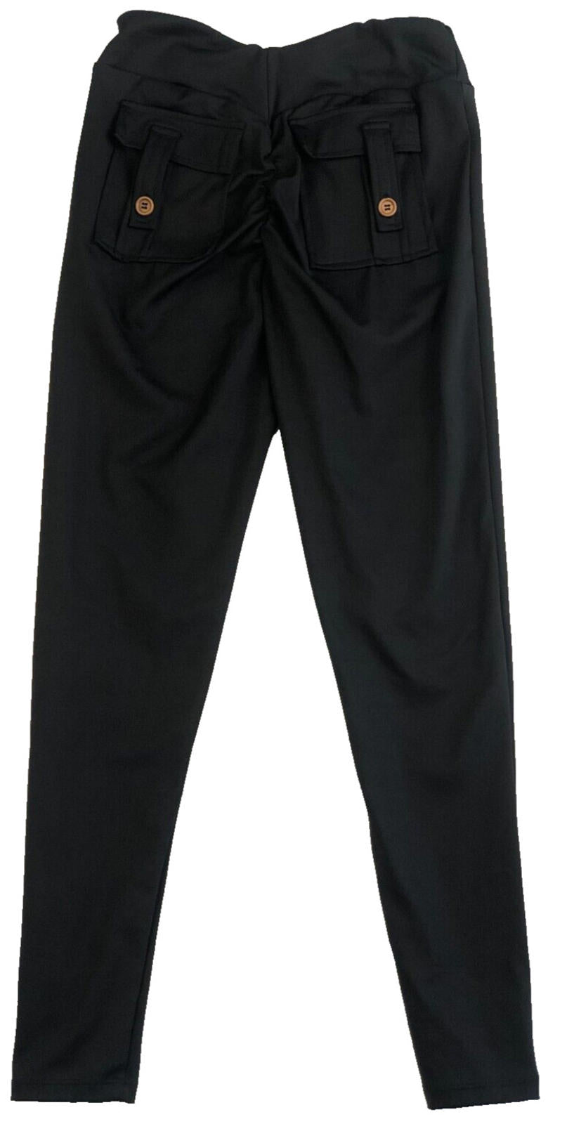 Shein Womens Yoga Black Pants with butt lifting scrunch size s rear pockets