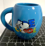 Peanuts Snoopy Dog Joe Cool 18 oz Blue Oval Ceramic Coffee Mug Cup Sunglasses