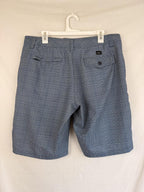 O'Neill Men's Hybrid Shorts Size 36 Blue and White Striped Walk Shorts Stretch