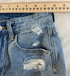 Shein Womens Size 26 Distressed Denim Jean Shorts Mid Rise