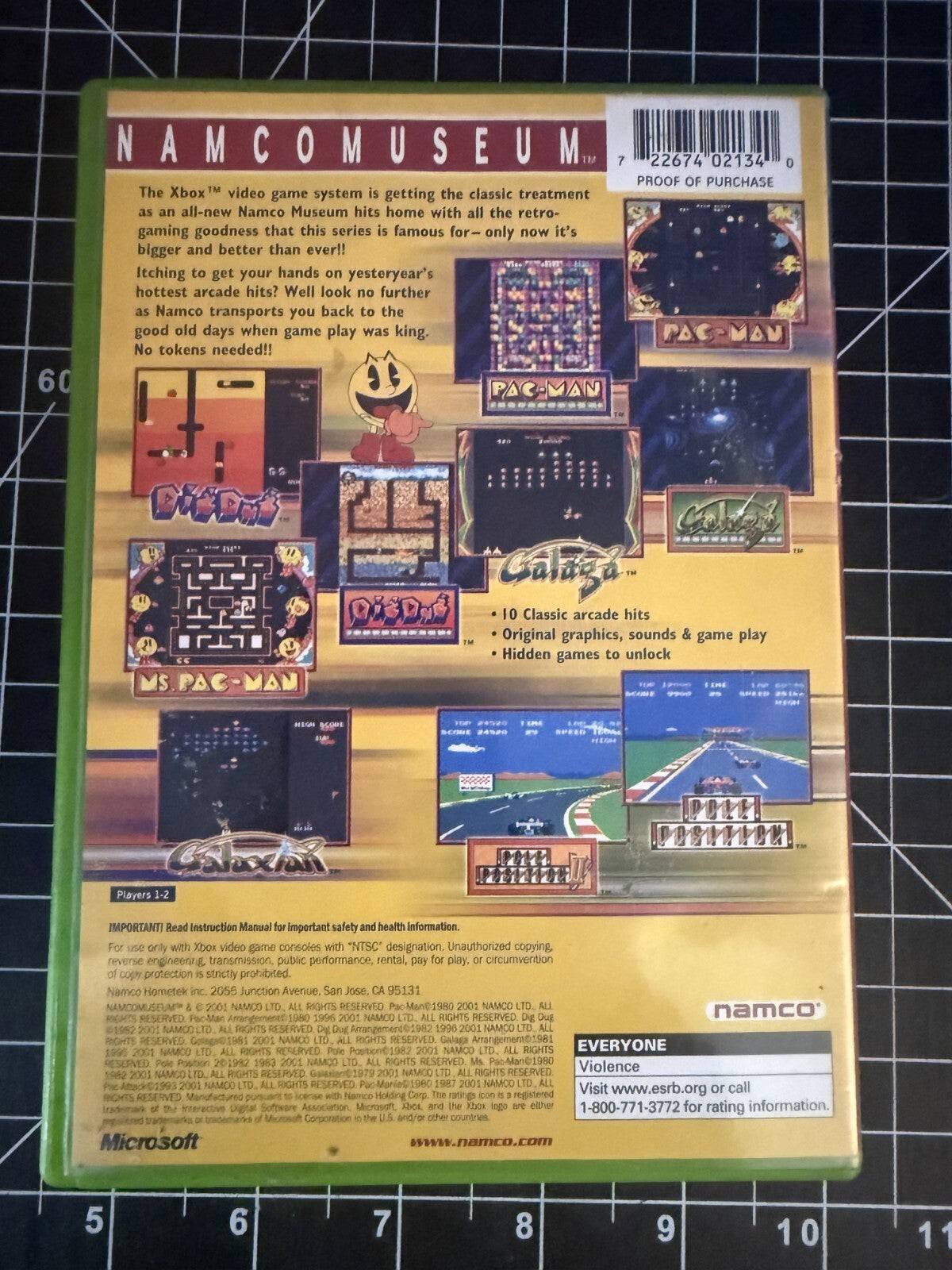Namco Museum Microsoft Xbox Complete CIB w/ Manual Tested Working