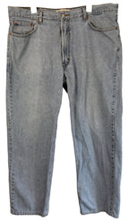 Levi's 550 Relaxed Fit Mens Blue Jeans Size 42x34 Light Wash 100% Cotton