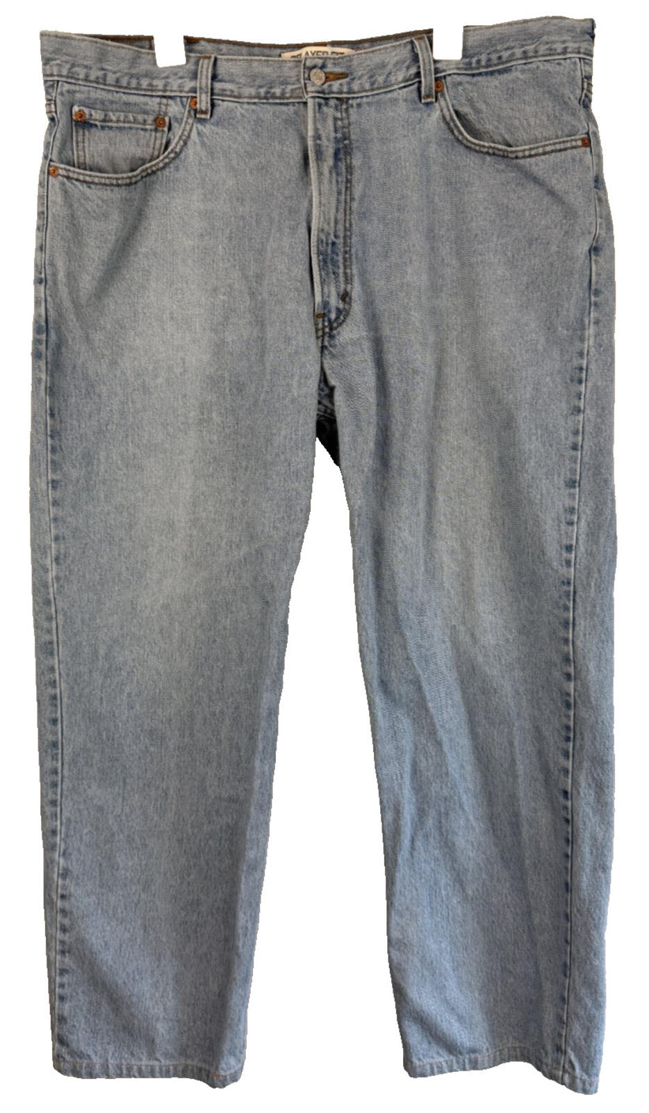 Levi's 550 Relaxed Fit Mens Blue Jeans Size 42x34 Light Wash 100% Cotton