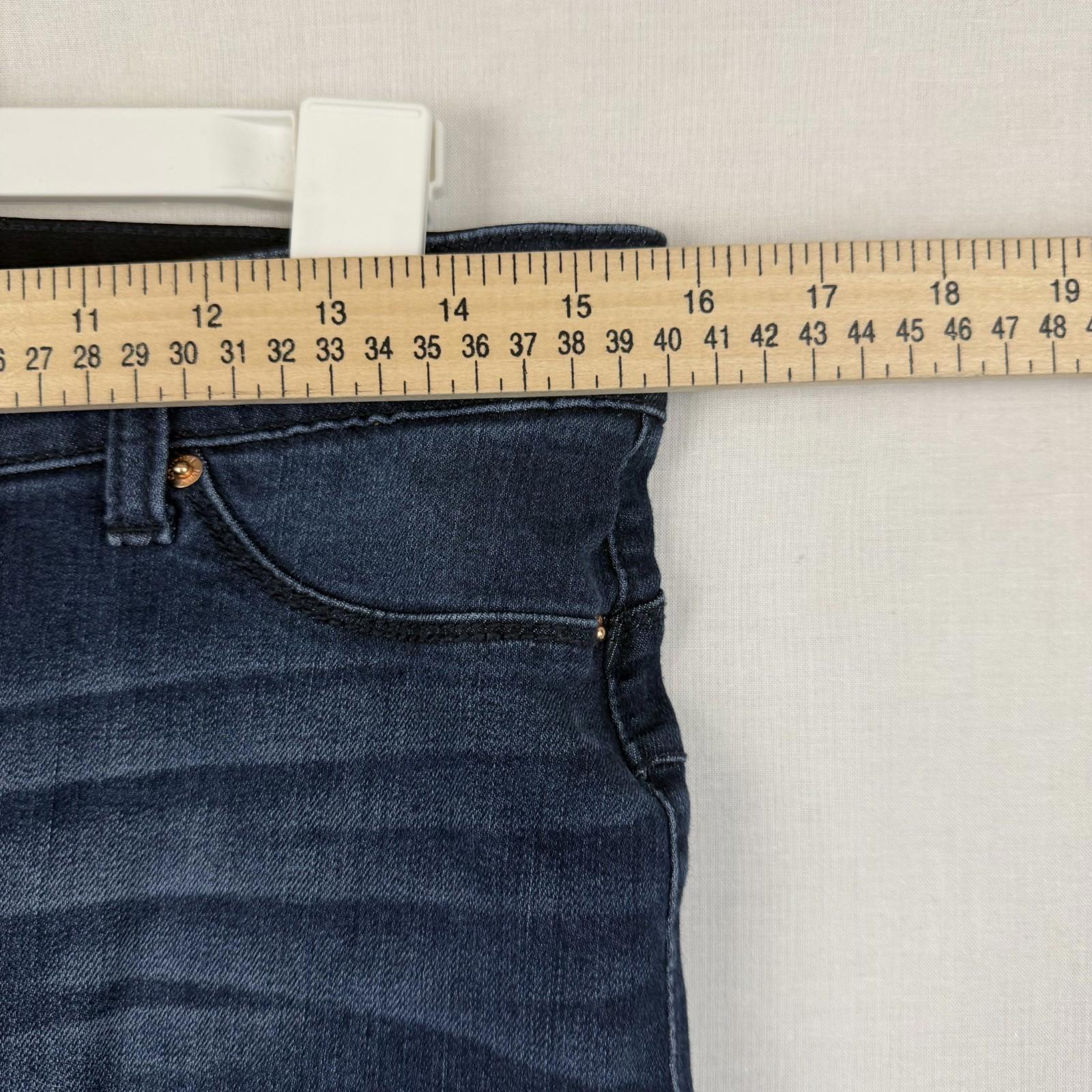Juicy Couture Crop Capri Womens Jeans Size 6 Skinny Medium Blue Elastic Waist