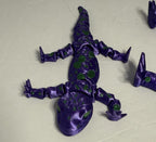 Flexi Salamander Mom and Baby - Glow in the Dark Eyes - 3D Printed PLA