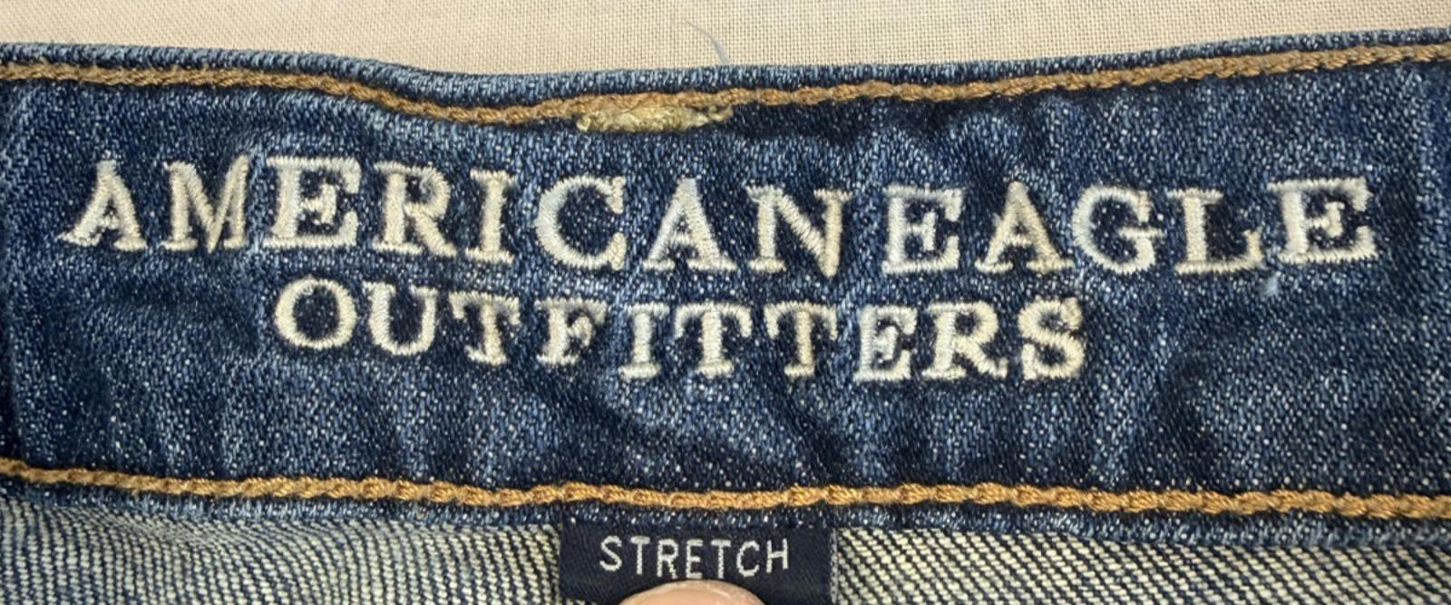 Womens American Eagle Outfitters Size 8 Regular Stretch Skinny Jeans Dark Wash