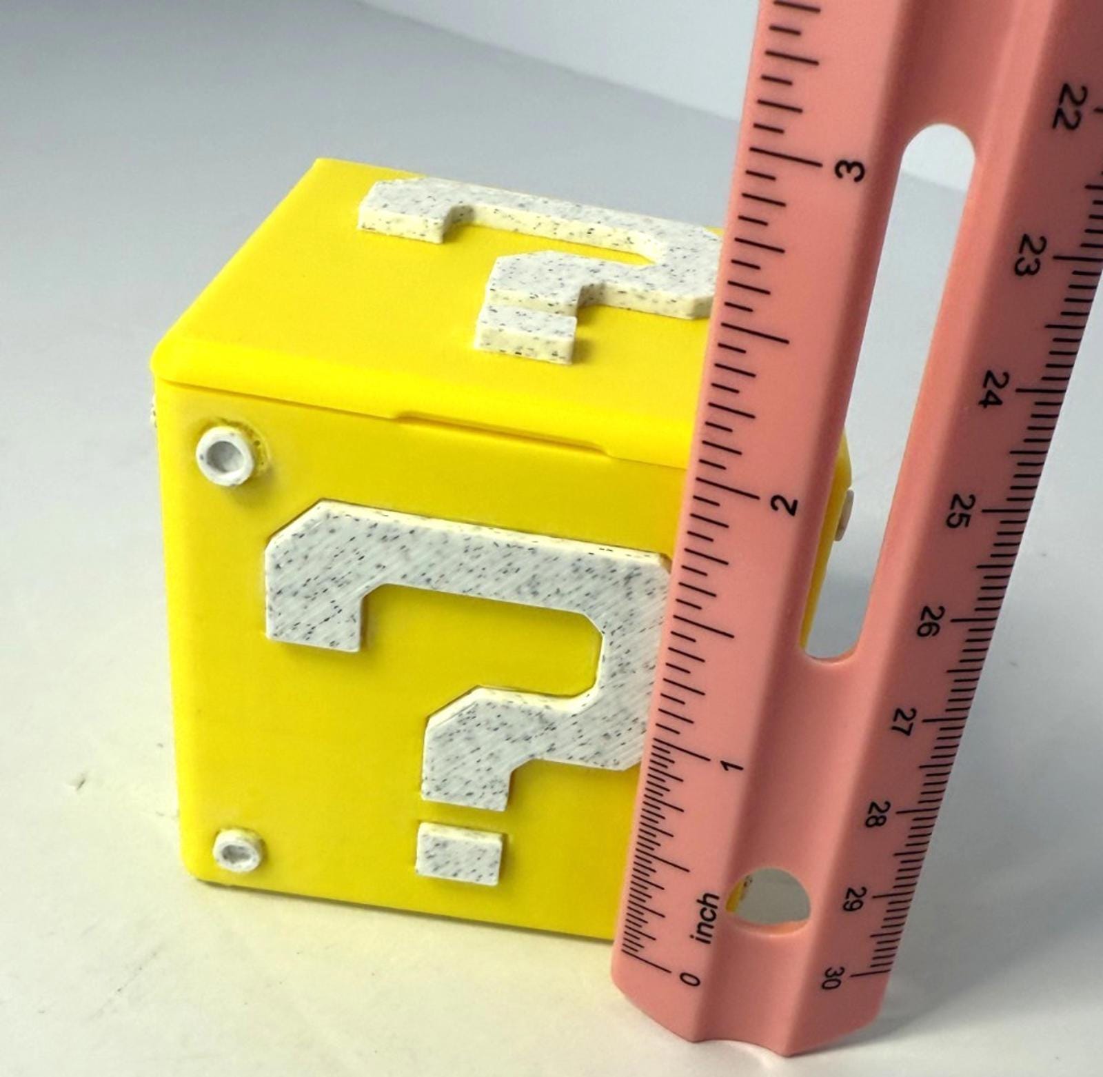 Mario Question Mark Block Storage for DS Games 3D Printed PLA