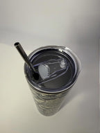 20 oz Viking Skull Stainless Steel Tumbler with Lid, Straw