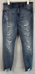 Fashion Nova Womens Jeans Sz 15 Here We Go Again Skinny Distressed Frayed Hem