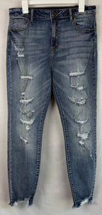 Fashion Nova Womens Jeans Sz 15 Here We Go Again Skinny Distressed Frayed Hem