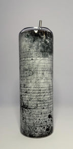 20 oz Ghost Flower Stainless Steel Tumbler with Lid, Straw