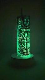 20 oz Not Enough Sage Glow in the Dark Stainless Steel Tumbler with Lid, Straw