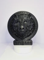 3D Printed Bear Runes Large Plaque - Black